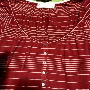 EUC Velvet 3/4 sleeve peasant top